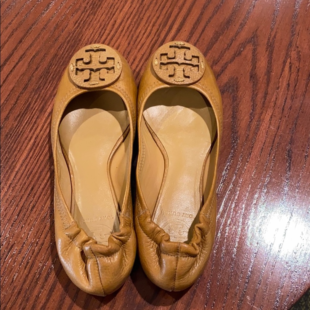 Tory Burch Ballet Flats Brown Leather